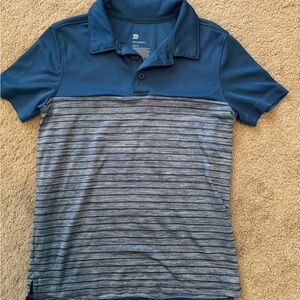 All in Motion Blue Striped Kids Polo Shirt